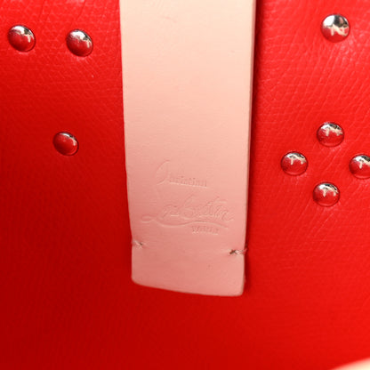 Christian Louboutin Calfskin Empire Spike Studded Small East West Cabata Tote Leche 7 of 10