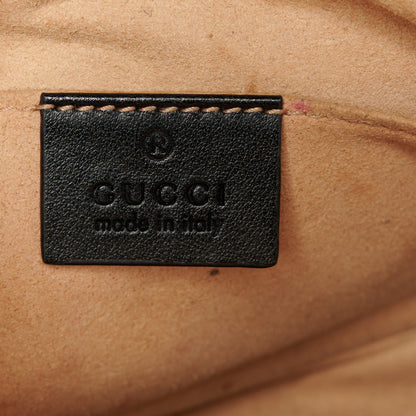 Gucci Calfskin Matelasse Mini GG Marmont Chain Shoulder Bag Black 6 of 12