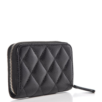 Chanel Caviar Quilted Zip Coin Purse Black 3 of 8