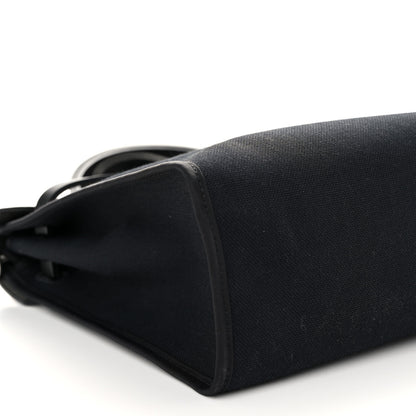 Hermes Military Toile Vache Hunter Herbag Zip PM 31 Black 10 of 11