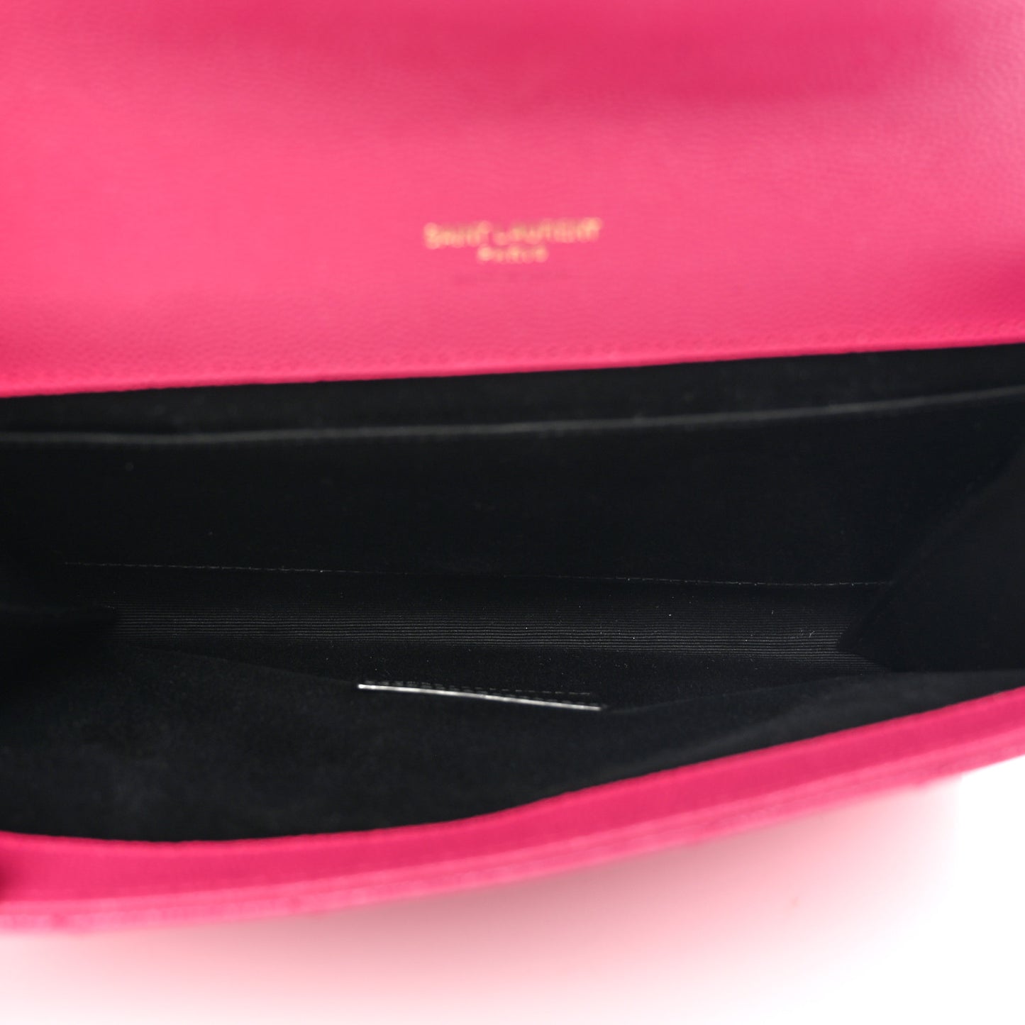 Grain De Poudre Matelasse Chevron Monogram Envelope Clutch Fuchsia