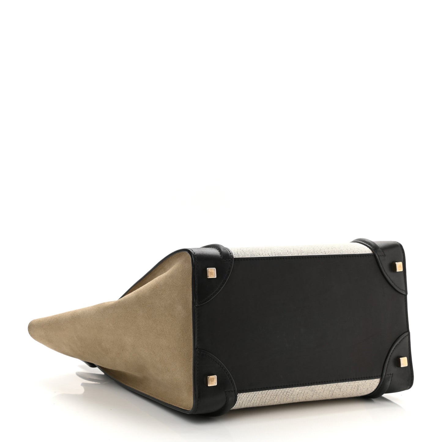 Canvas Smooth Calfskin Suede Mini Tri-Color Luggage