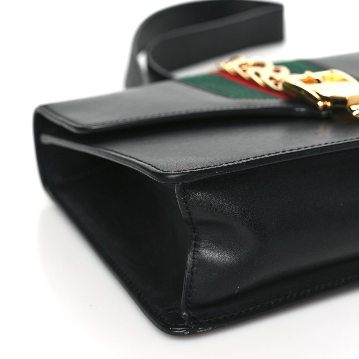 Gucci Calfskin Small Sylvie Shoulder Bag Black 8 of 10