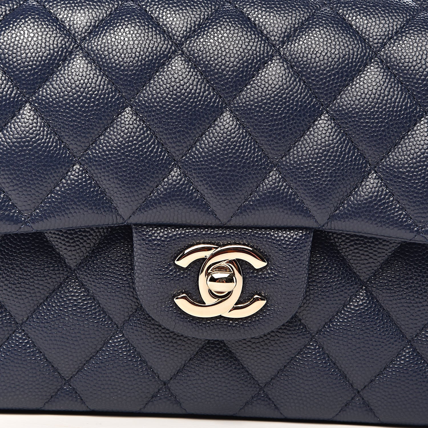 Chanel Caviar Quilted Small Double Flap Navy 11 of 11