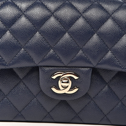 Chanel Caviar Quilted Small Double Flap Navy 11 of 11