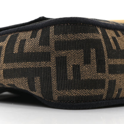 Fendi Fabric Jacquard FF 1974 Medium Baguette Tobacco Moro Black 8 of 9