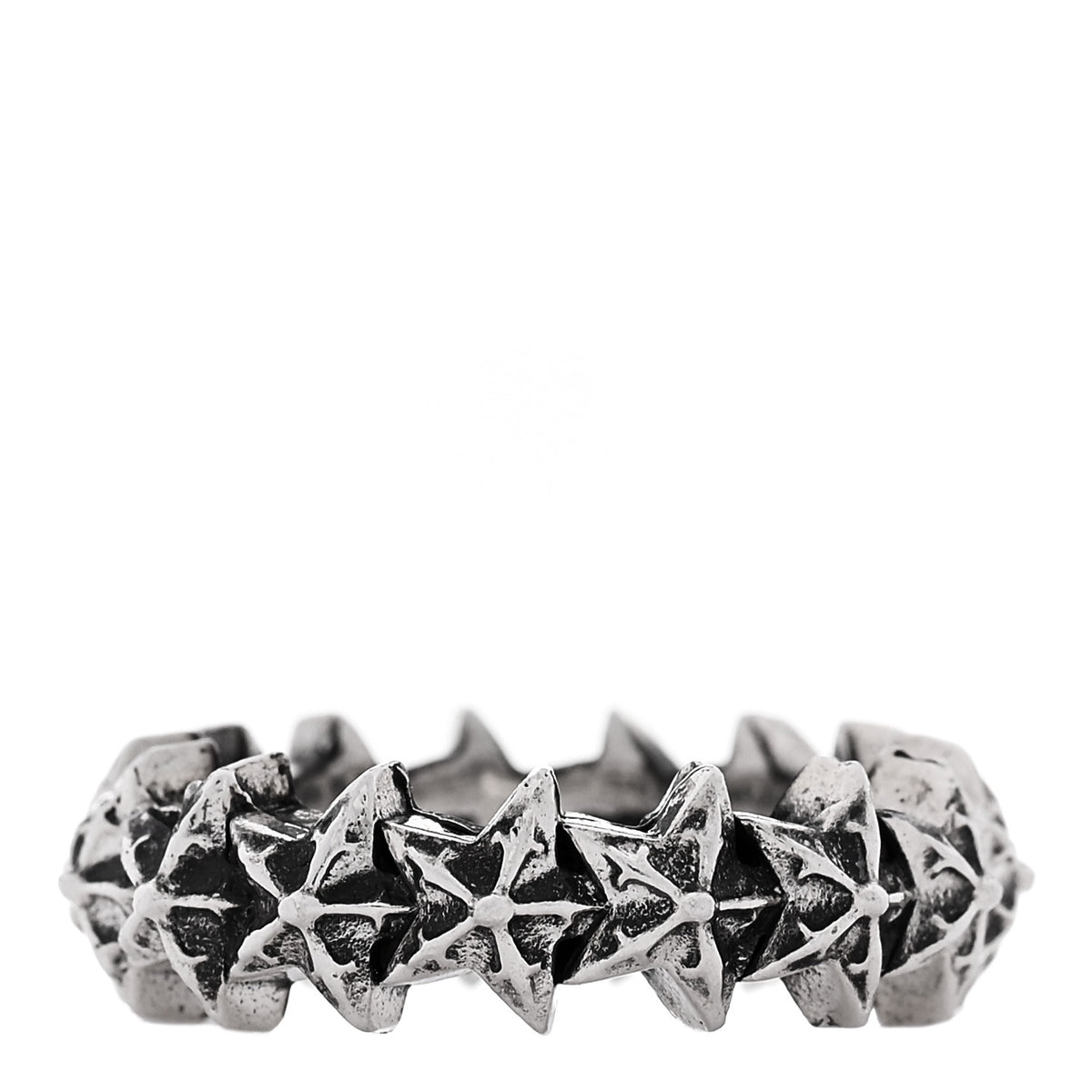 Sterling Silver Star Band Ring 49 4.75