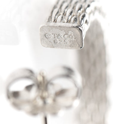 Tiffany Sterling Silver Narrow Somerset Hoop Earrings 4 of 5