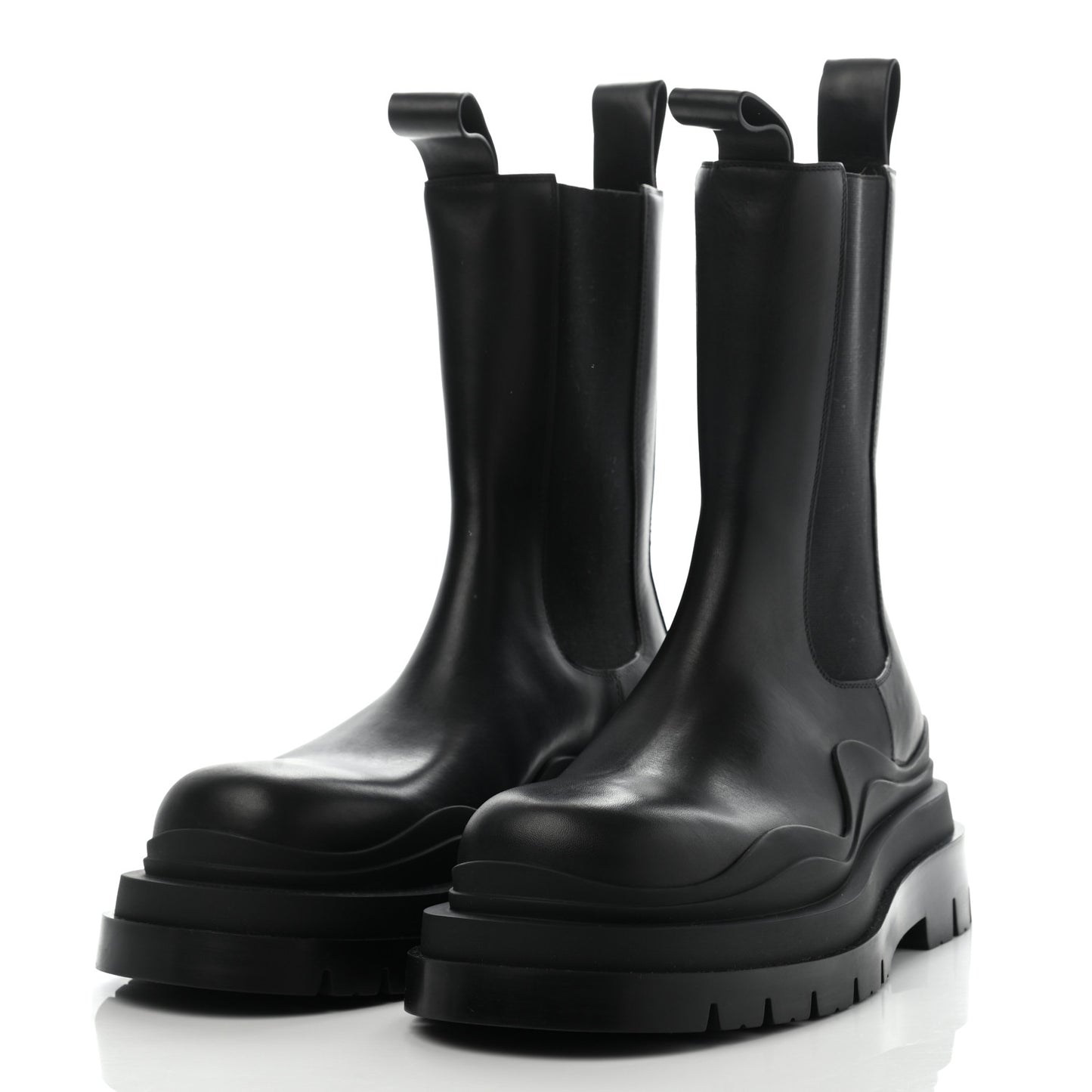 Calfskin Mens The Tire Chelsea Boots 43 Black