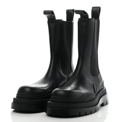 Bottega Veneta Calfskin Mens The Tire Chelsea Boots 43 Black 3 of 12