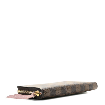 Louis Vuitton Damier Ebene Clemence Wallet Rose Ballerine 4 of 9