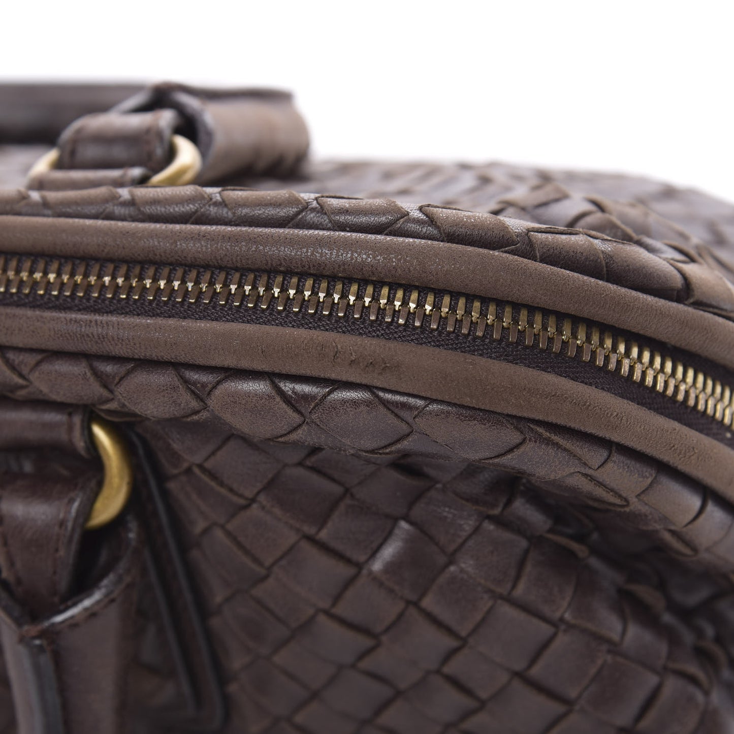 Nappa Intrecciato Frame Tote Ebano
