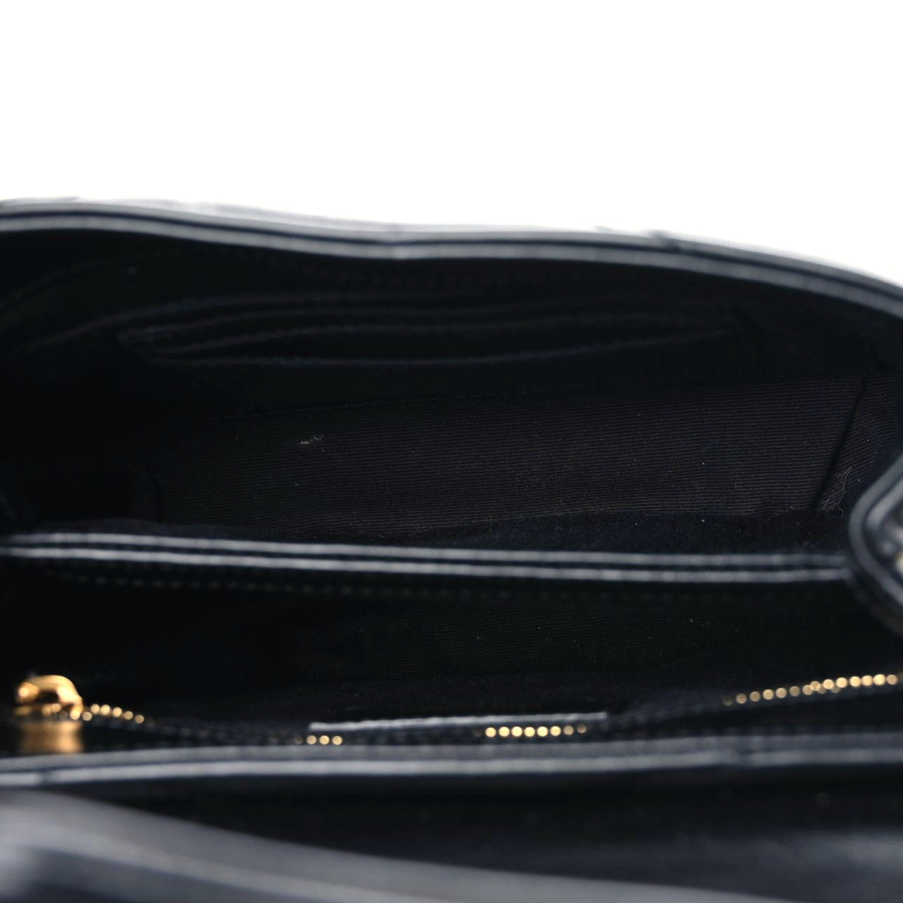 Saint Laurent Calfskin Y Quilted Monogram Toy Loulou Crossbody Bag Black 9 of 13