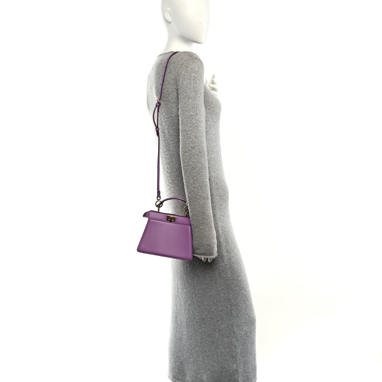 Fendi Shiny Nappa Petite Peekaboo I SEE U Satchel Gapanto Agapanto 2 of 10