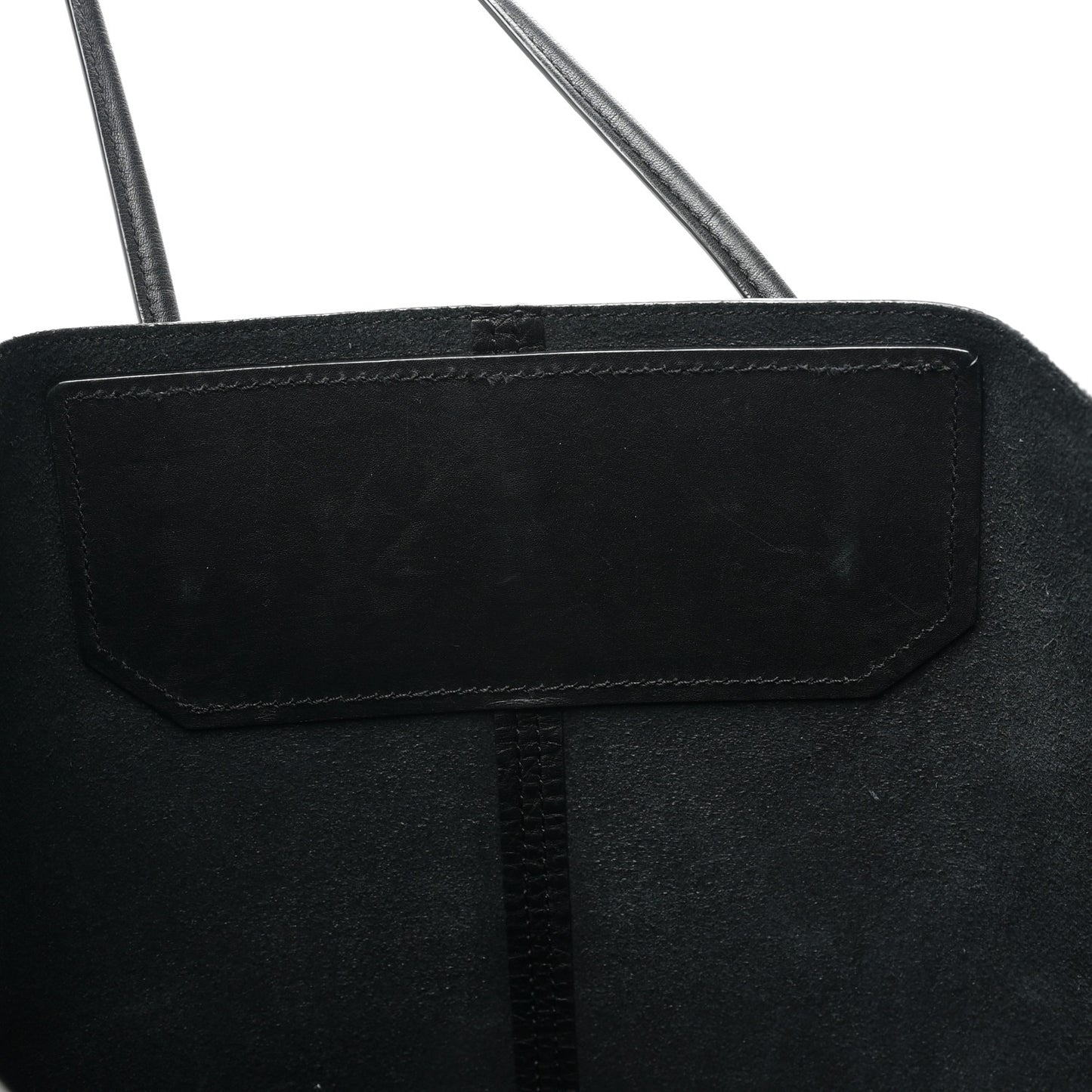 Pebbled Calfskin Large Prisma Skeletal Tote Black Rose Gold Hardware