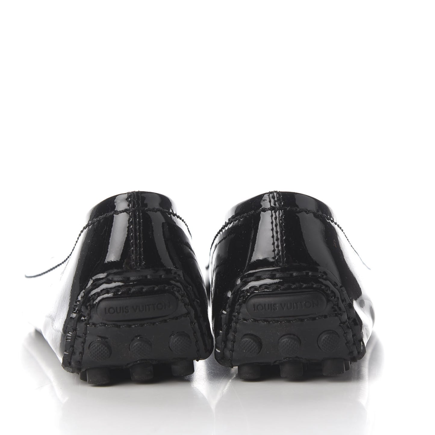 Patent Calfskin Oxford Ballerina Flats 38.5 Black