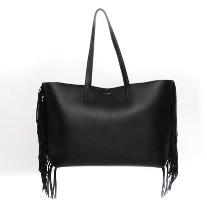 Saint Laurent Calfskin Large Fringe Shopping Tote Black 1 of 9