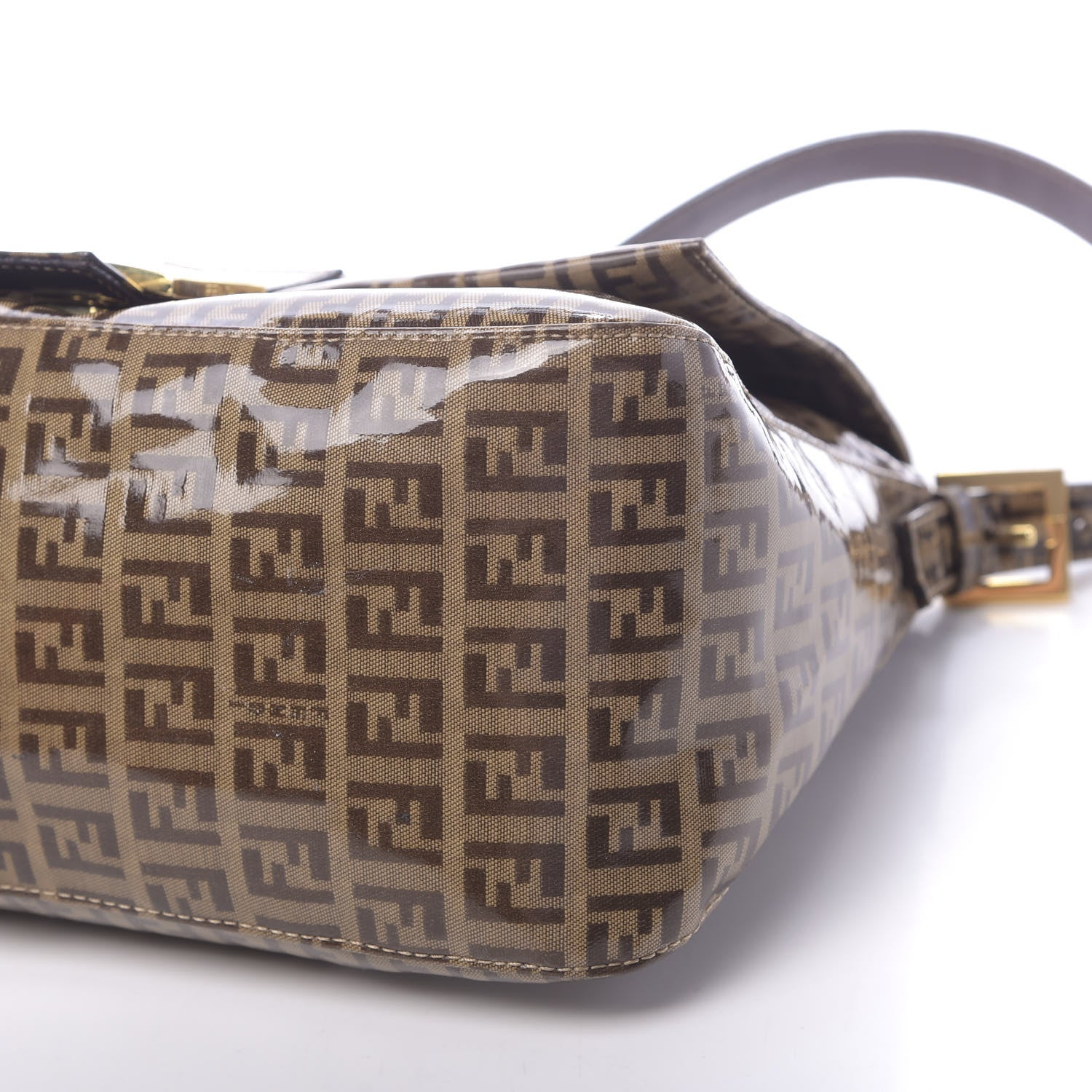 Fendi Vinyl Zucchino Mama Baguette Tobacco 8 of 9
