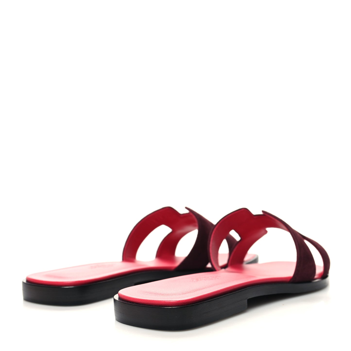 Suede Goatskin Oran Sandals 36.5 Rose Rouge Marsala