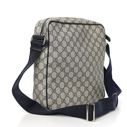 Gucci GG Plus Monogram Selleria Calfskin Medium Messenger Bag Beige Blue 2 of 10
