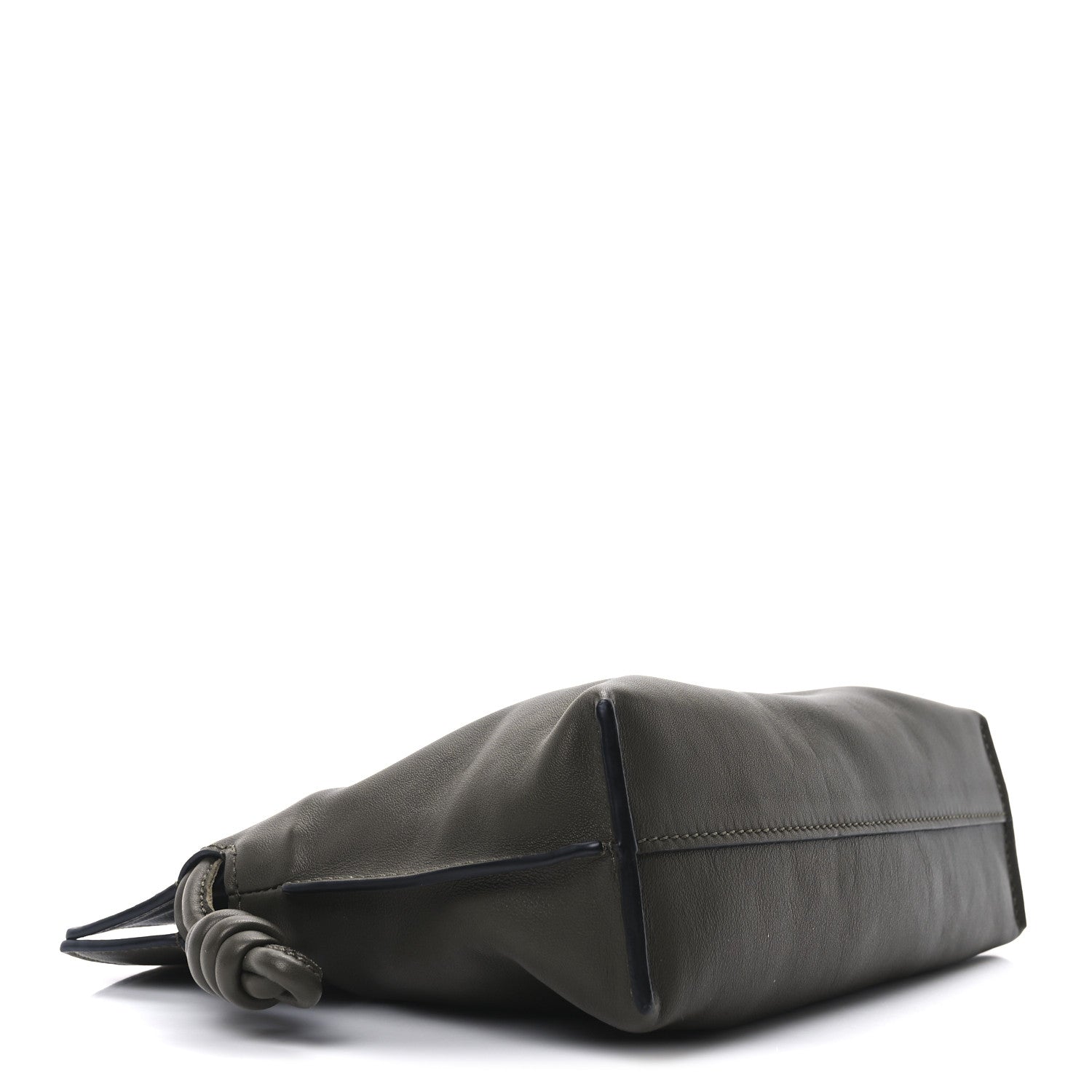 Loewe Calfskin Mini Flamenco Knot Clutch Dark Khaki 4 of 9