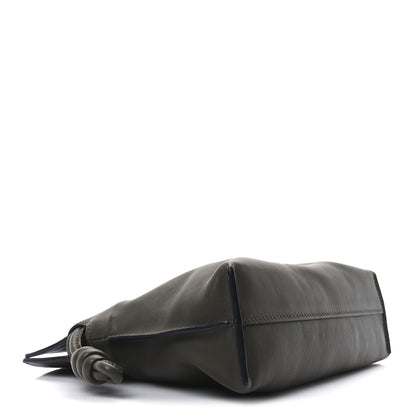 Loewe Calfskin Mini Flamenco Knot Clutch Dark Khaki 4 of 9
