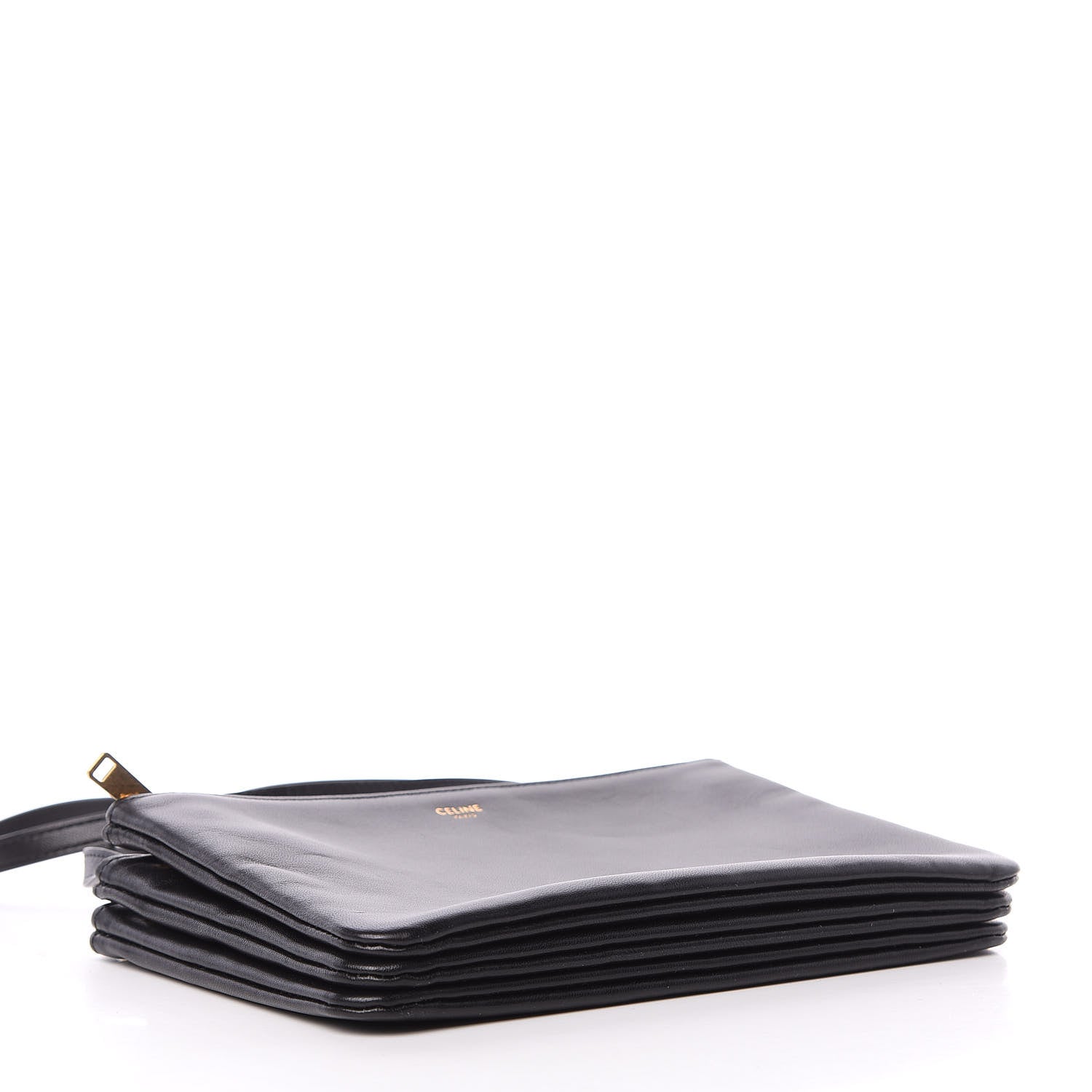 Celine Lambskin Small Trio Crossbody Bag Black 4 of 12