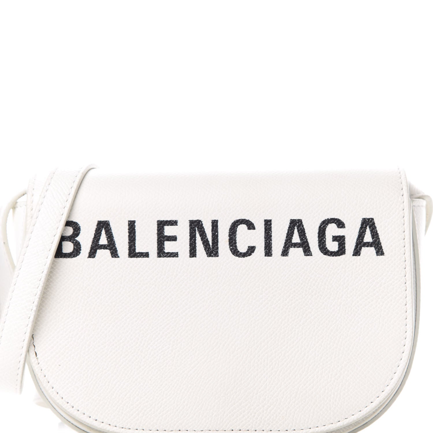 Balenciaga Grained Calfskin Logo Print Ville Day Bag XS White 10 of 10