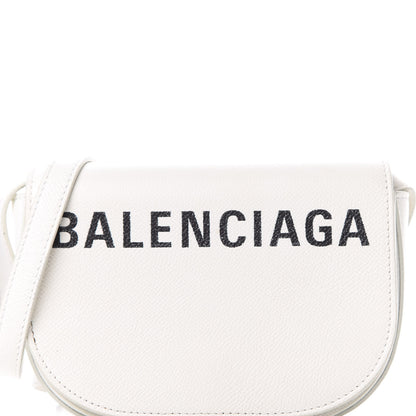 Balenciaga Grained Calfskin Logo Print Ville Day Bag XS White 10 of 10