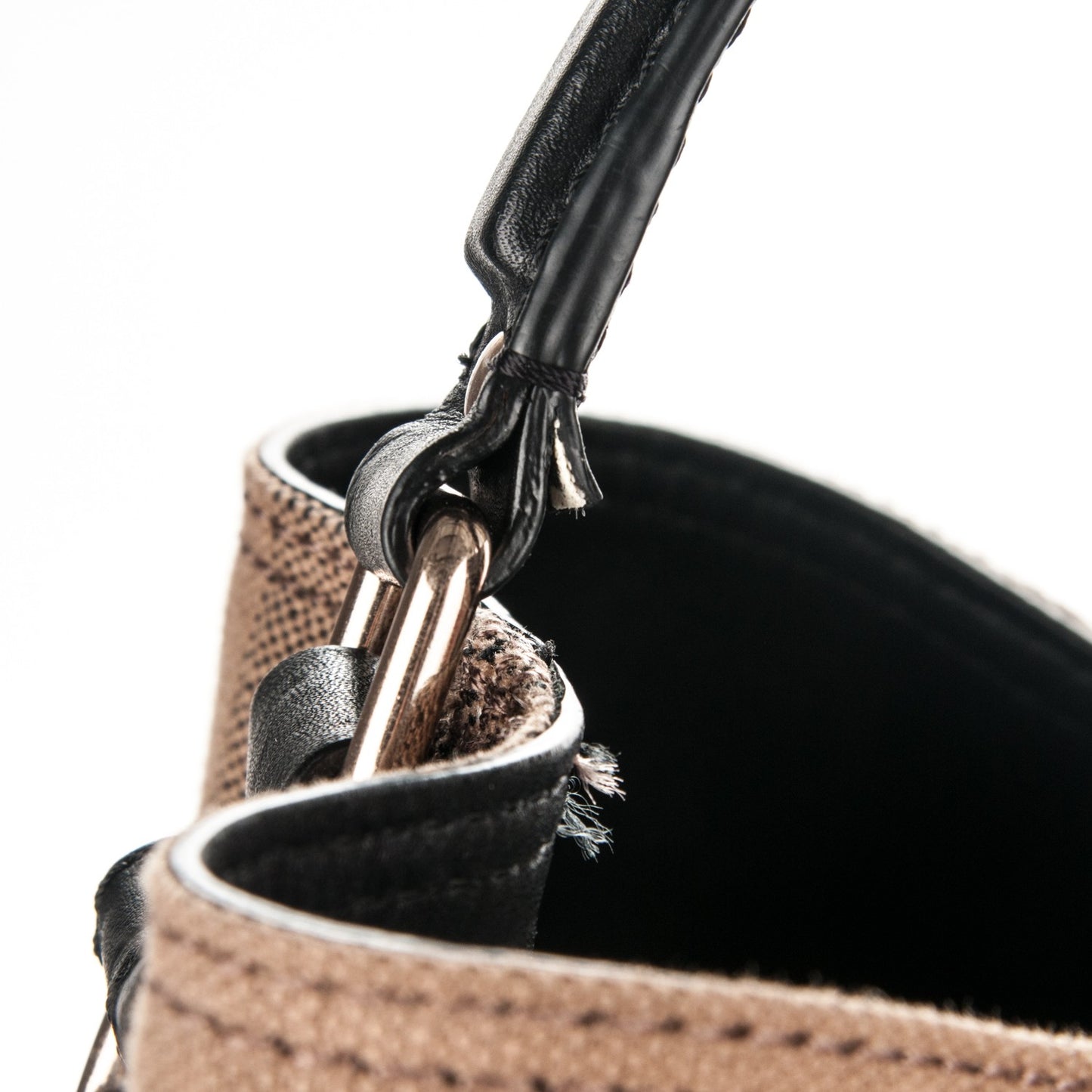 Canvas Mega Check Medium Ashby Hobo Black