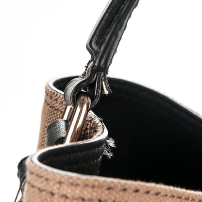 Burberry Canvas Mega Check Medium Ashby Hobo Black 9 of 10