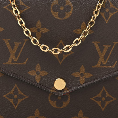 Louis Vuitton Monogram Pochette Felicie Chain Wallet Fuchsia 8 of 11