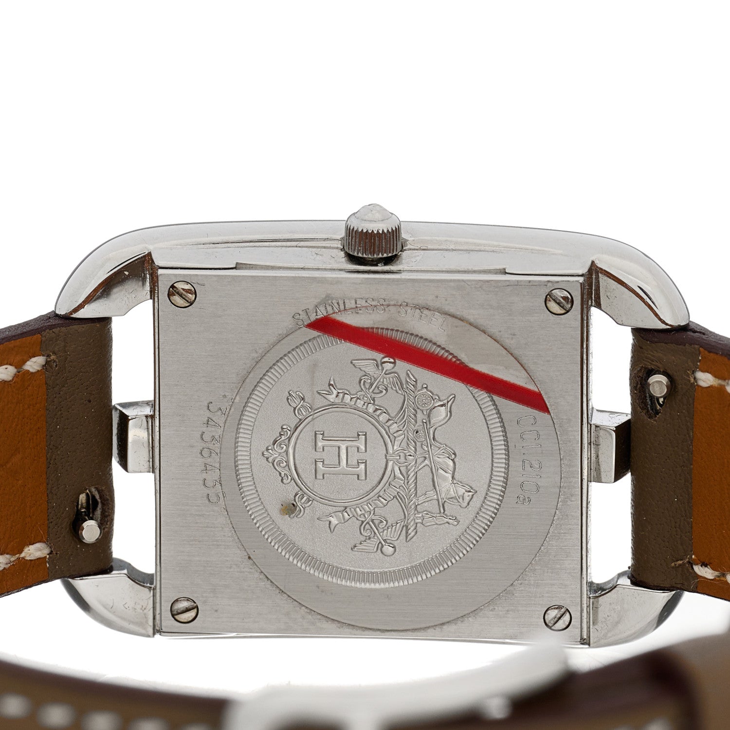 Hermes Stainless Steel Swift Diamond Mother of Pearl 23mm Cape Cod Quartz Watch Etoupe 4 of 4