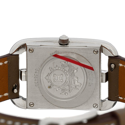 Hermes Stainless Steel Swift Diamond Mother of Pearl 23mm Cape Cod Quartz Watch Etoupe 4 of 4