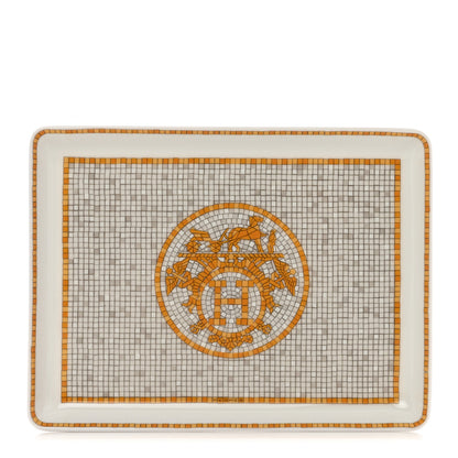Hermes Porcelain Mosaique au 24 Gold Sushi Plate 1 of 6
