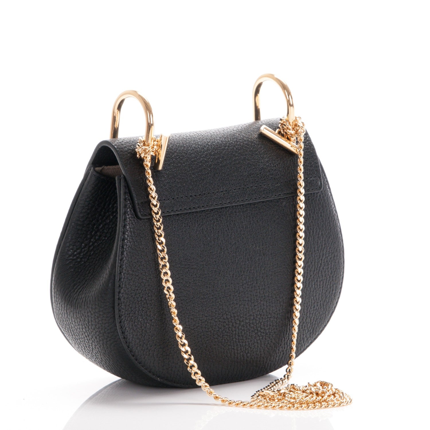 Chloe Grained Lambskin Mini Drew Shoulder Bag Black 3 of 7