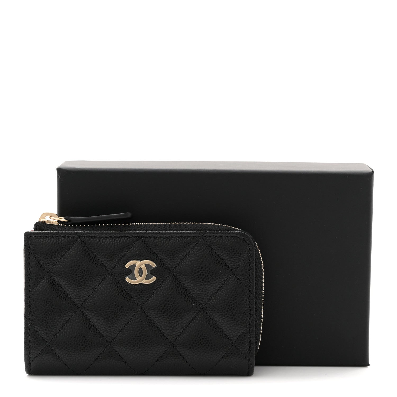 Chanel Caviar Quilted Zipped Key Holder Case Black 8 of 8