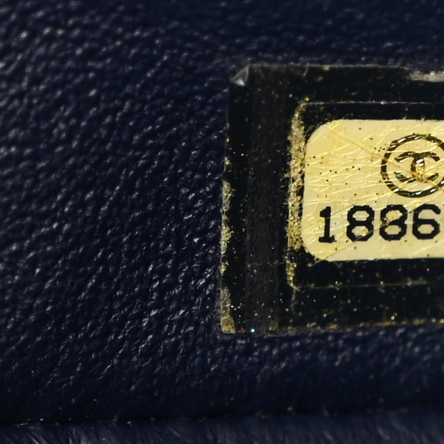Caviar Quilted Mini Rectangular Flap Navy