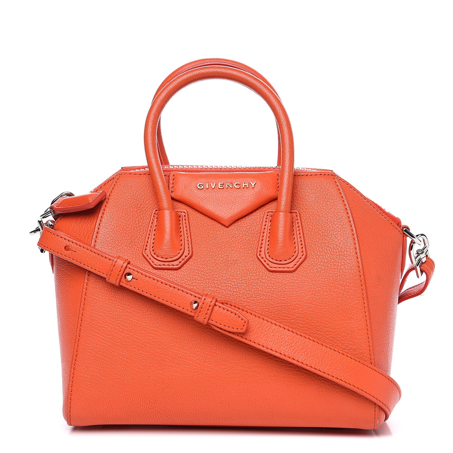 Givenchy Sugar Goatskin Mini Antigona Burnt Orange 1 of 13