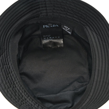 Prada Re-Nylon Metal Triangle Logo Mens Bucket Hat XXL Black 7 of 9