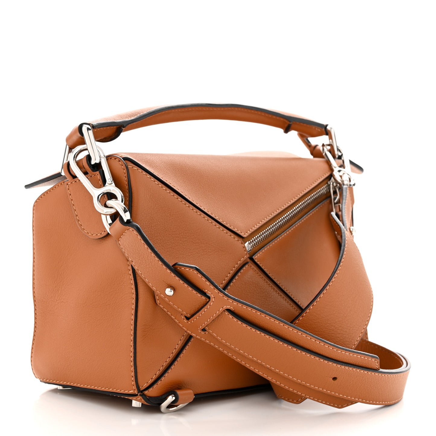 Calfskin Small Puzzle Bag Tan