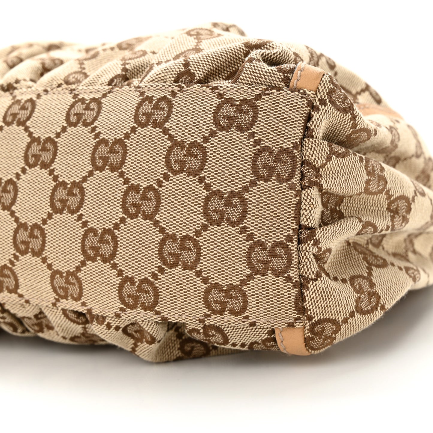 Monogram Medium D Gold Ring Hobo Beige