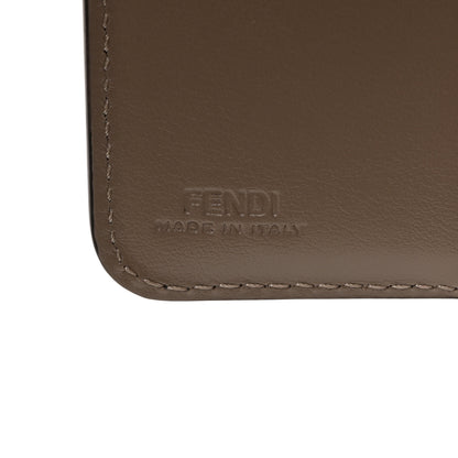 Fendi Vitello King Cruise FF Diamonds Compact Wallet Tartufo Tortora 6 of 10