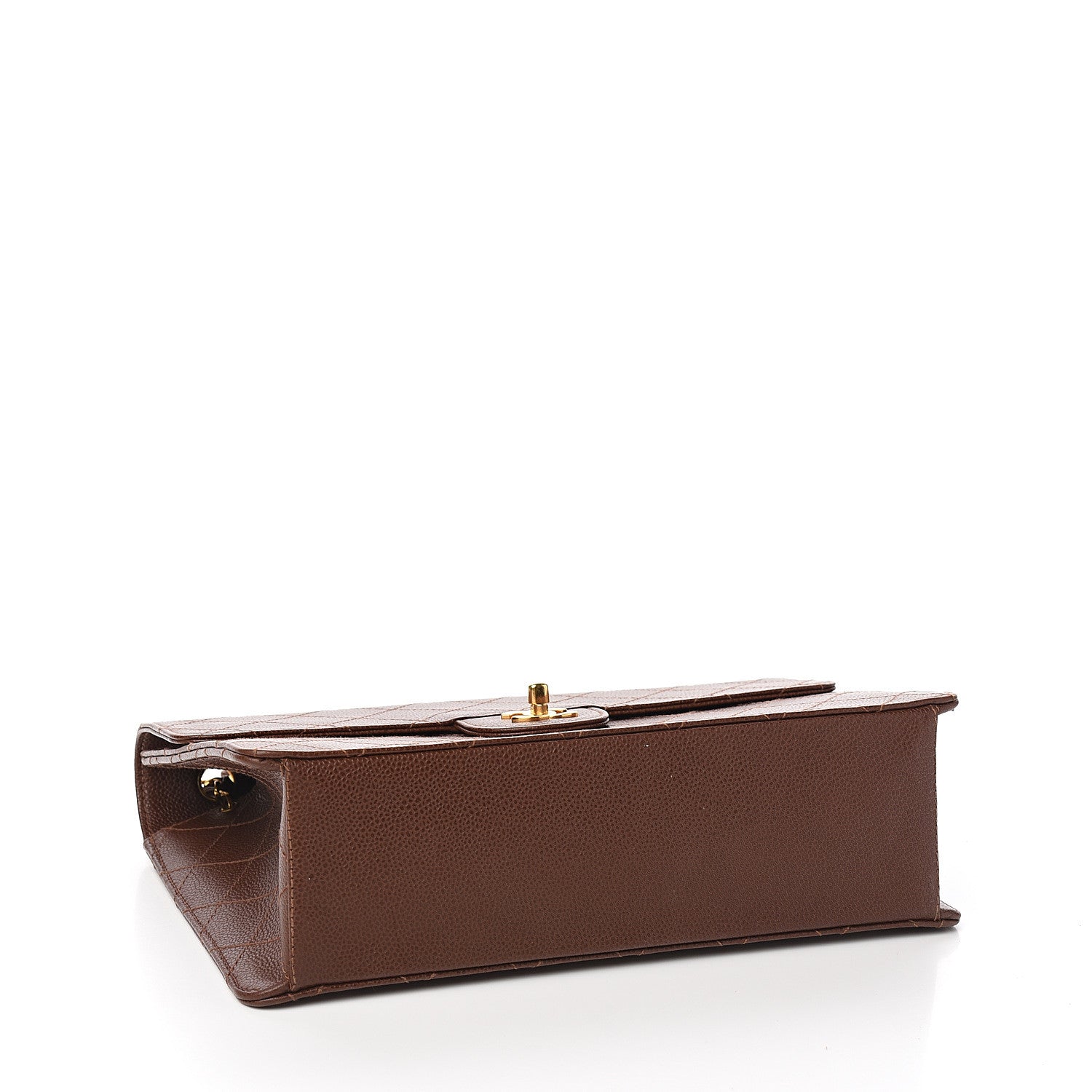 Chanel Caviar Stitch Jumbo Single Flap Brown 3 of 11