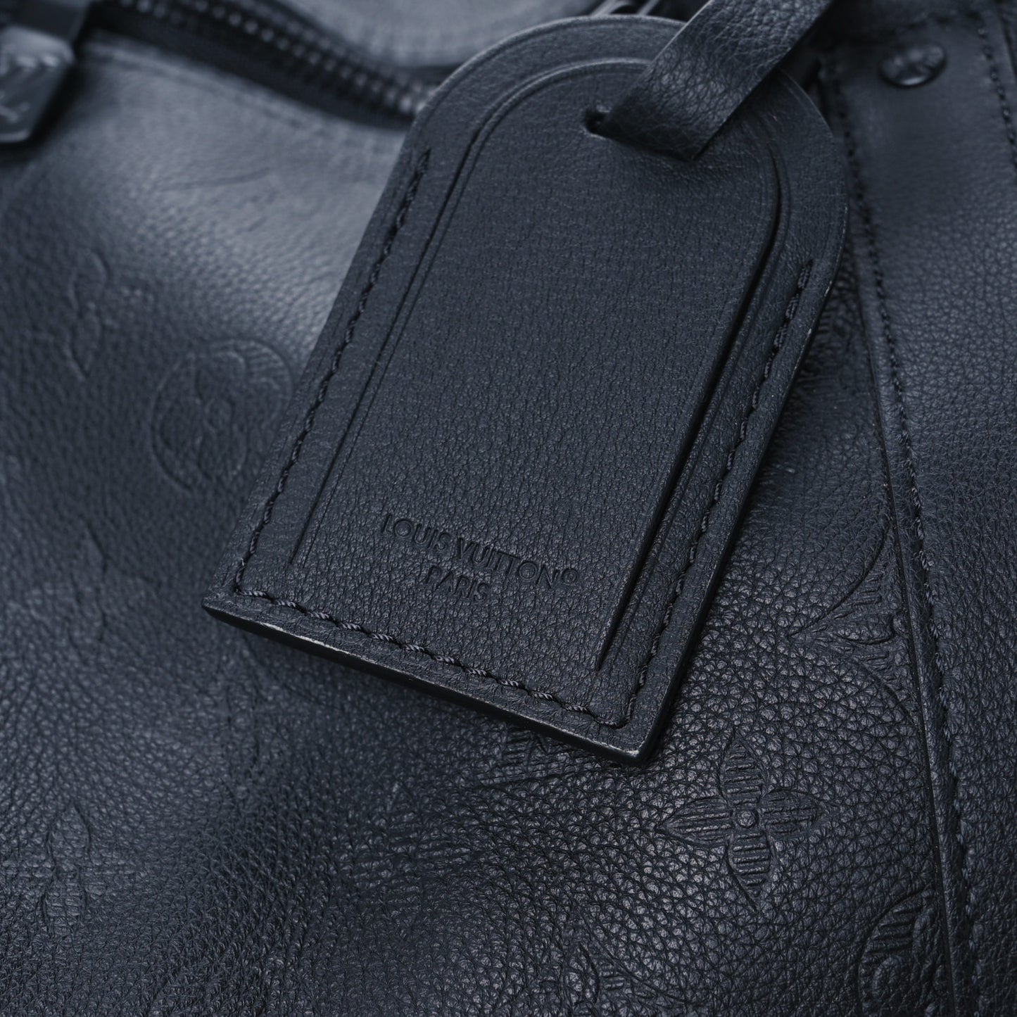 Calfskin Shadow Monogram Keepall Bandouliere 50 Black