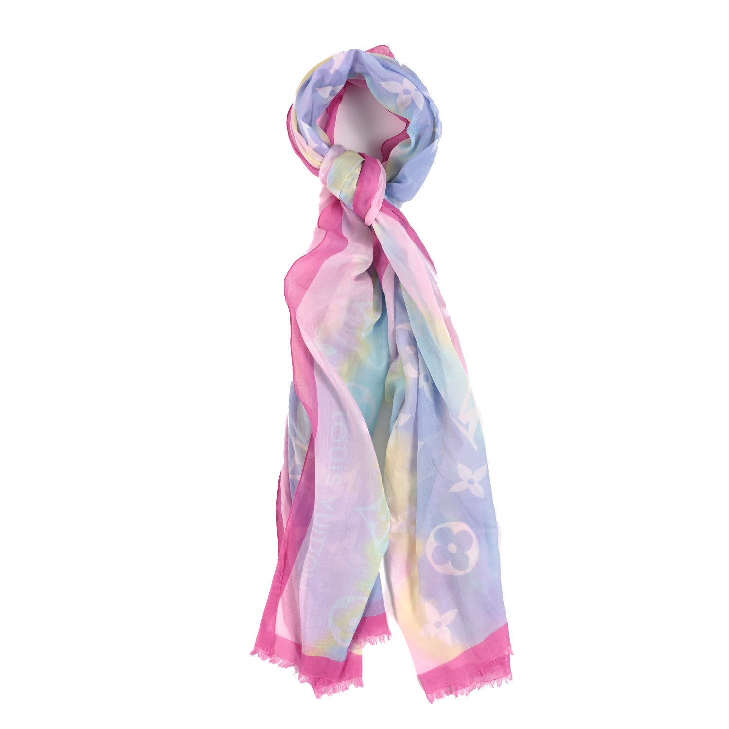 Louis Vuitton Cotton Monogram Escale Pareo Stole Rose 1 of 4