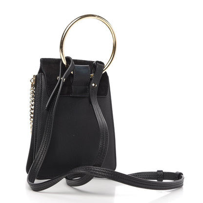 Chloe Suede Calfskin Mini Faye Bracelet Bag Black 3 of 10