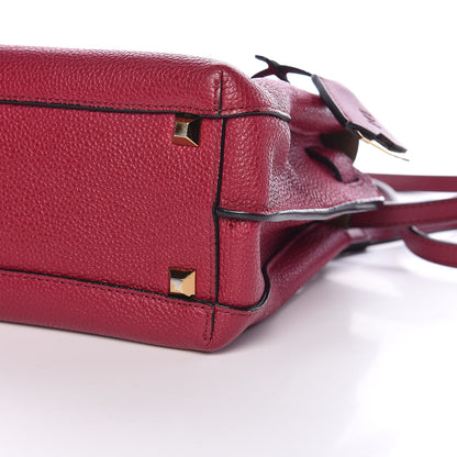 MCM Grained Calfskin Mini Milla Tote Burgundy 11 of 11