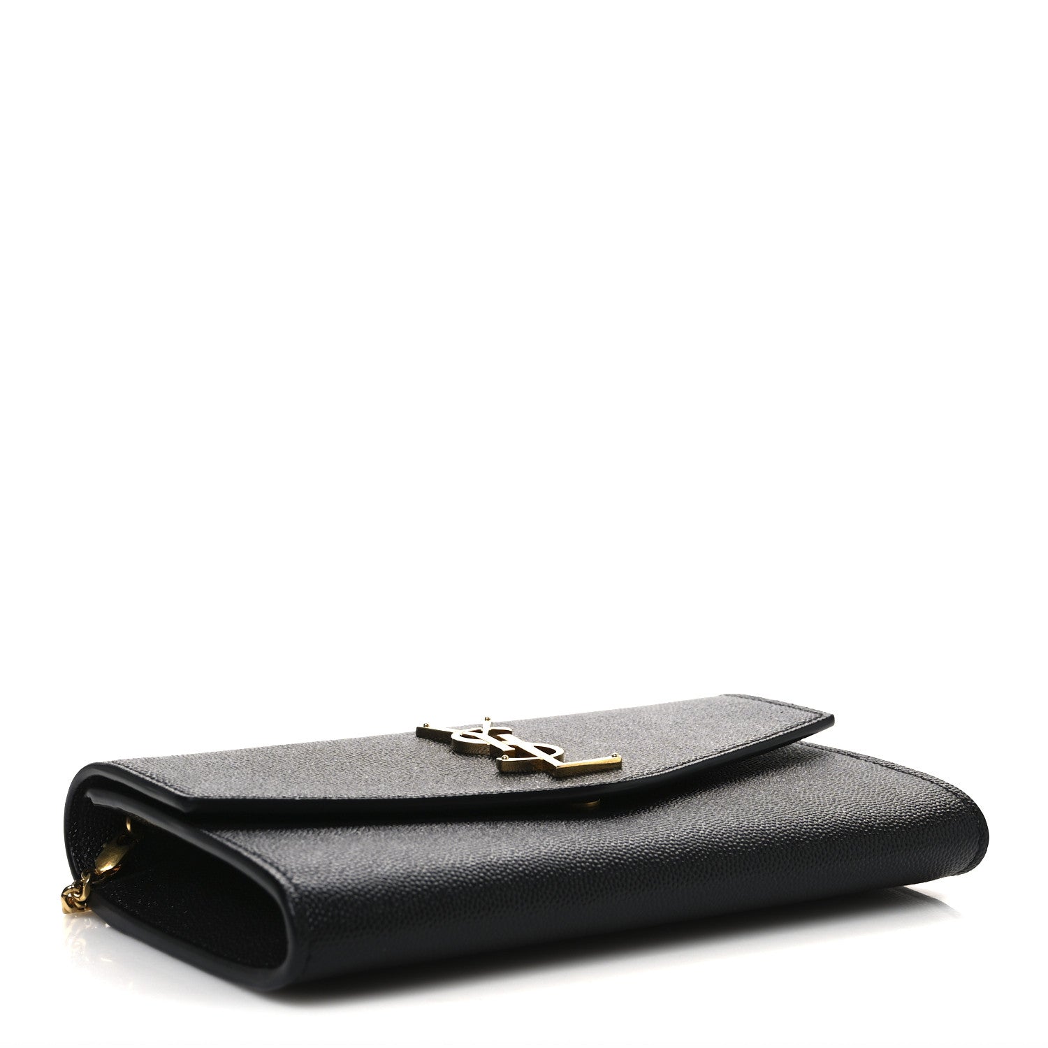 Saint Laurent Grain De Poudre Uptown Chain Wallet Black 5 of 10