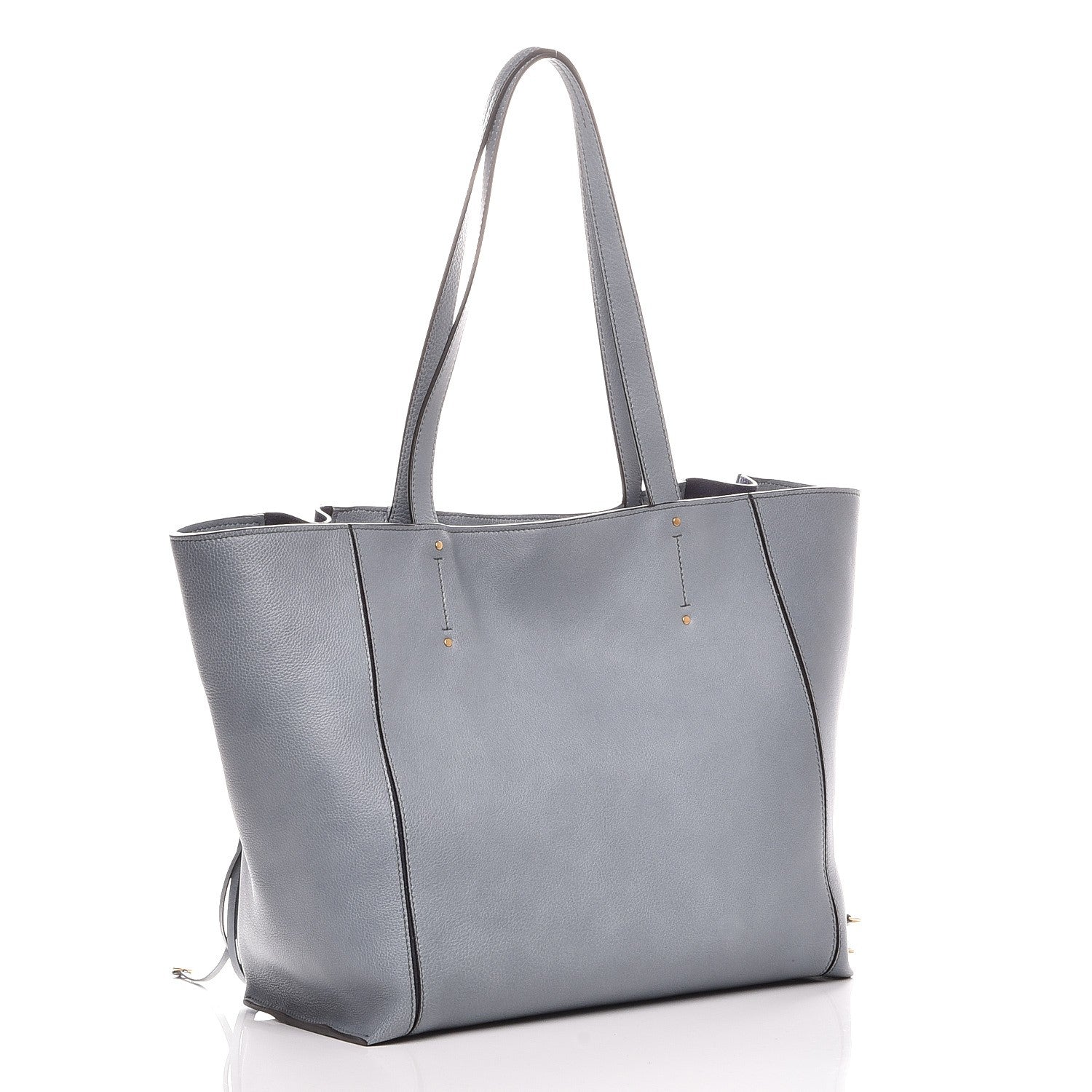 Chloe Smooth Calfskin Medium Milo Shopping Tote Cloudy Blue 3 of 7
